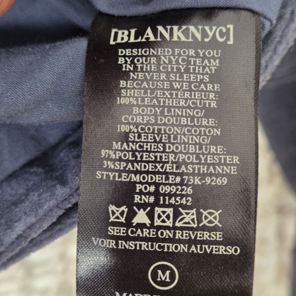 BLANK NYC Blue Suede Moto Jacket - Picture 9 of 12